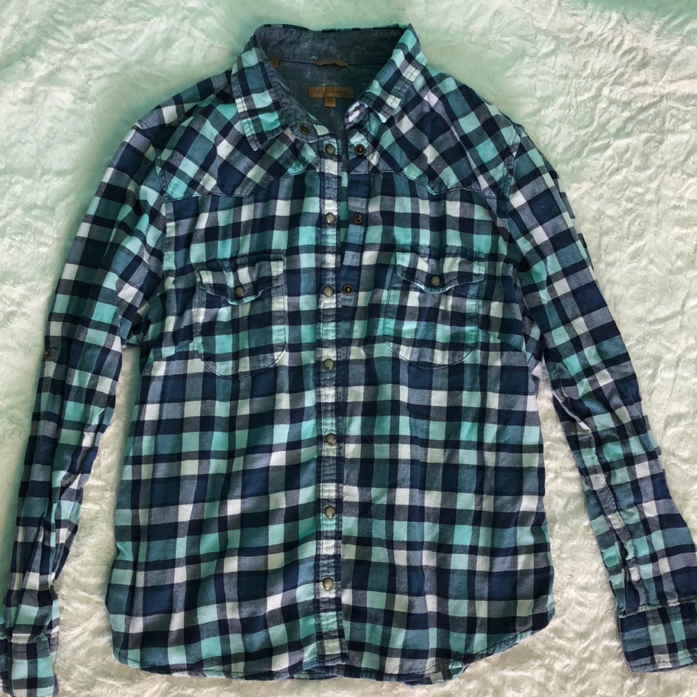 Blue plaid flannel